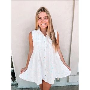 Queen of Sparkles | White Checkered Dress.